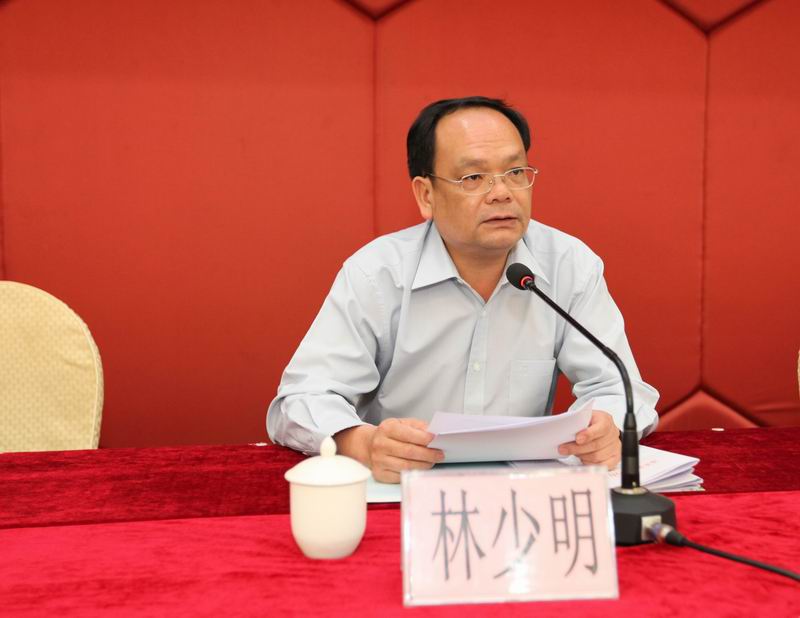 (县委书记,县人大主任林少明在会上作总结讲话)