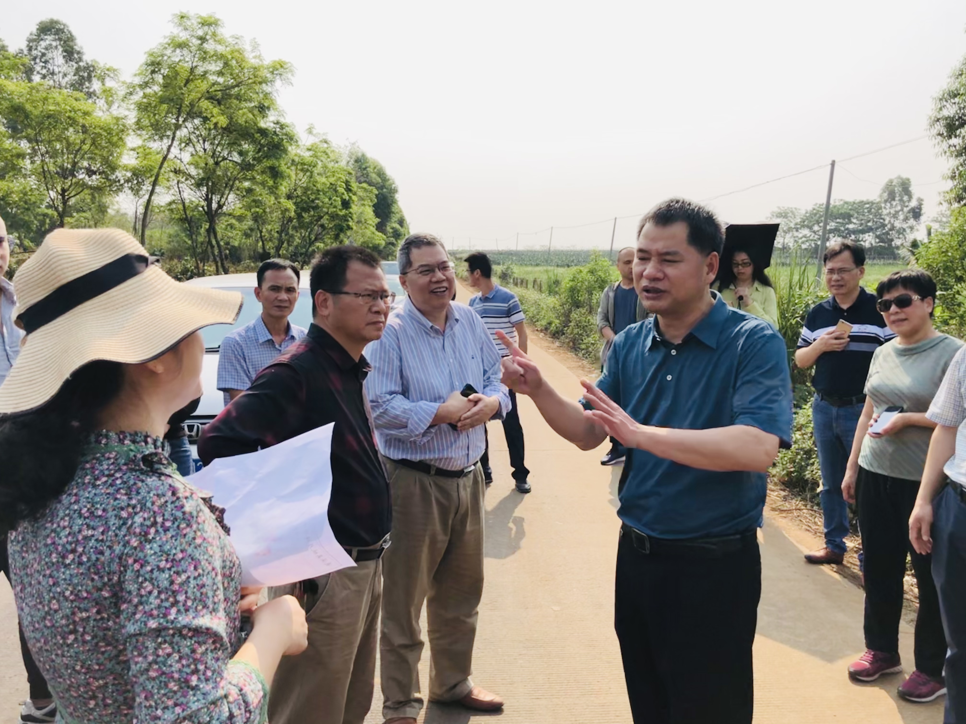 黄志坚副县长带队到城月镇,乐民镇调研重点项目建设推进情况