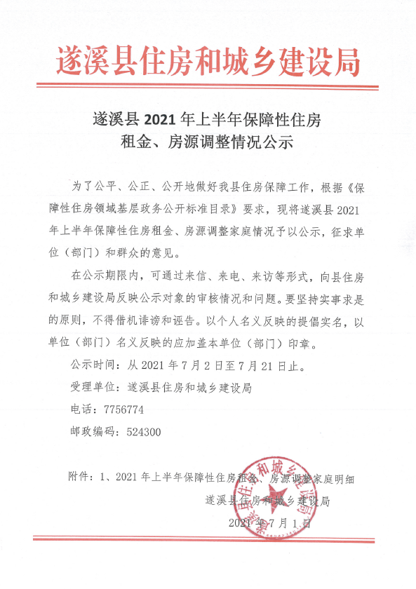 遂溪县2021年上半年保障性住房租金、房源调整情况公示.png