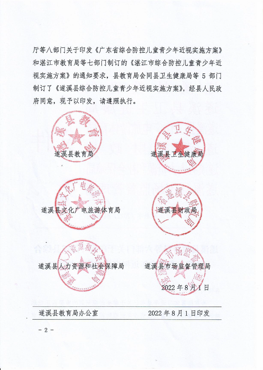 （正式发文）遂溪县教育局等六部门关于印发《遂溪县综合防控儿童青少年近视实施方案》的通知 _页面_02_图像_0001.png