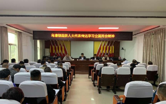 乌塘镇组织人大代表传达学习全国两会精神