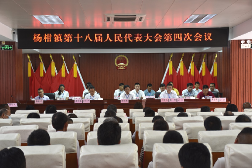 杨柑镇第十八届人民代表大会第四次会议胜利召开