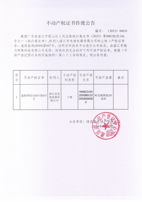 0825不动产权证书作废公告（湛江市光扬电器有限公司）.jpg