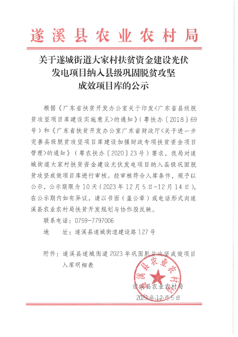 关于遂城街道大家村扶贫资金建设光伏发电项目纳入县级巩固脱贫攻坚成效项目库的公示_00.png