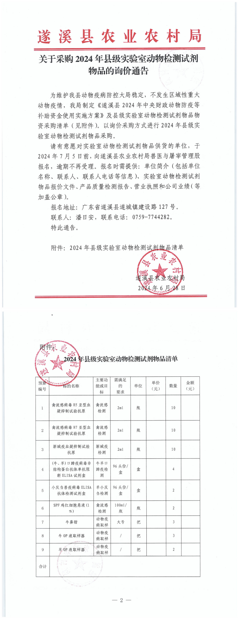 关于采购2024年县级实验室动物检测试剂物品的询价通告 (2)_00.png