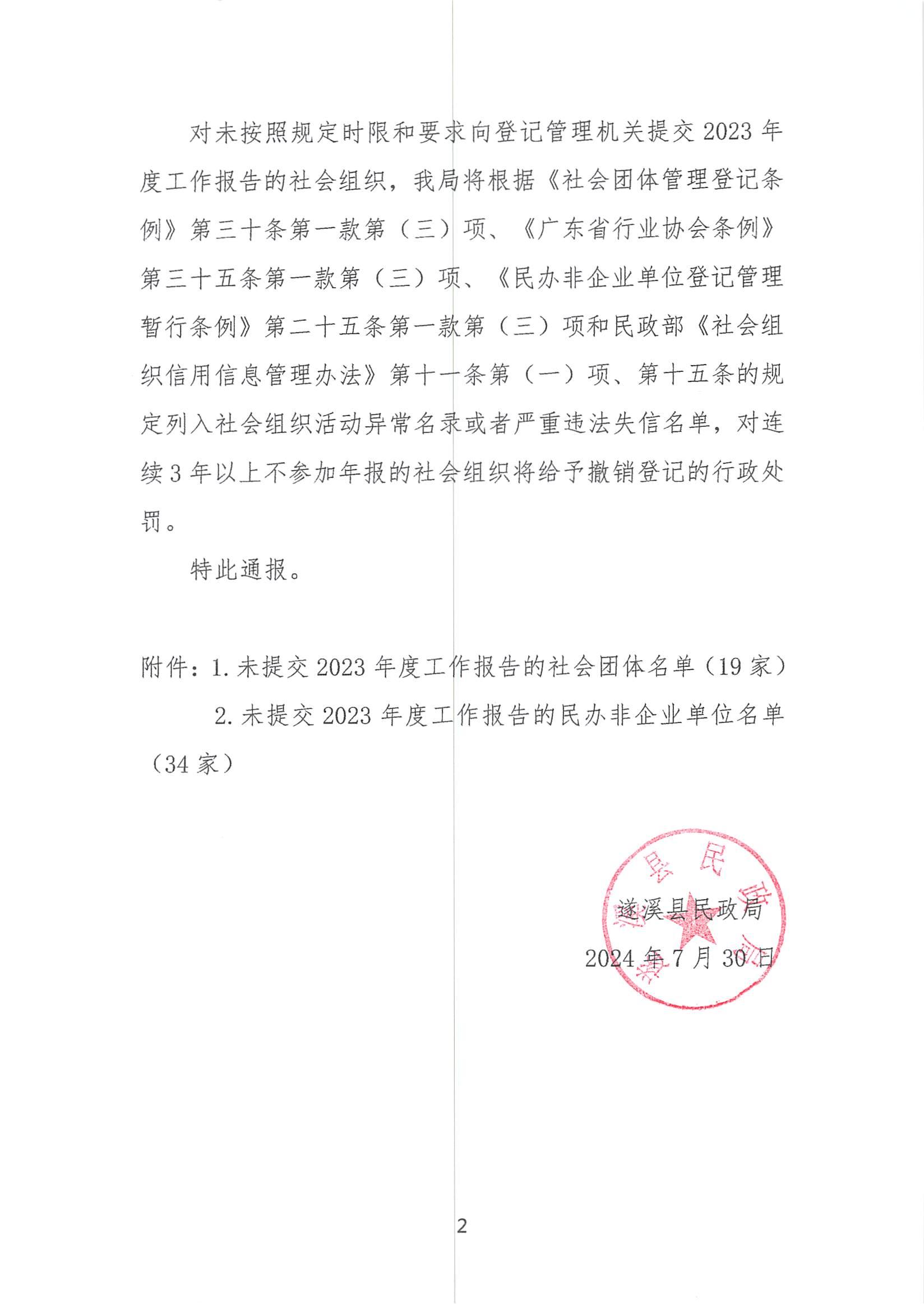 遂溪县民政局关于全县性社会组织2023年度工作报告情况的通报_01.jpg