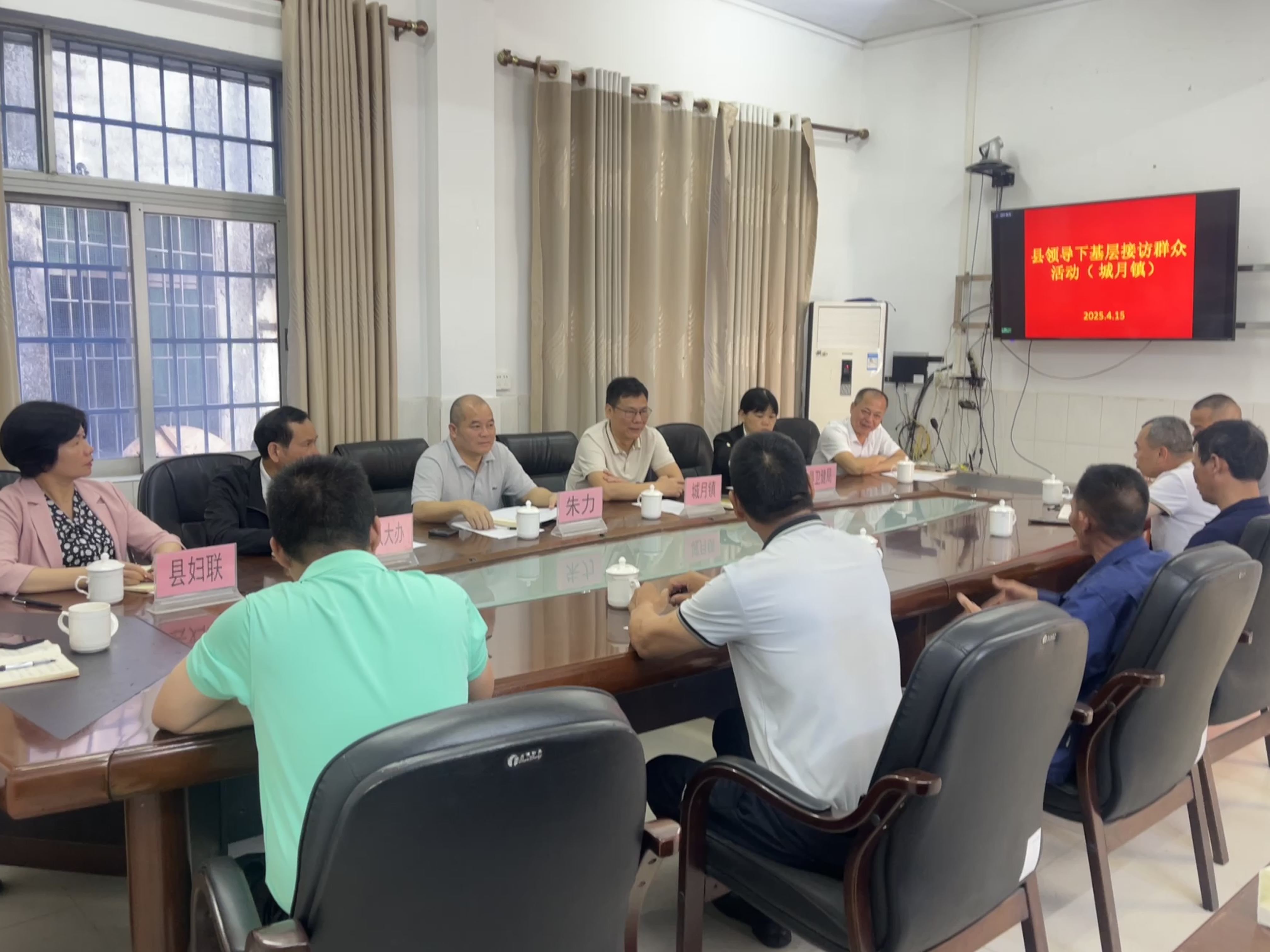 遂溪县人大常委会党组成员、副主任朱力到城月镇开展接待群众活动