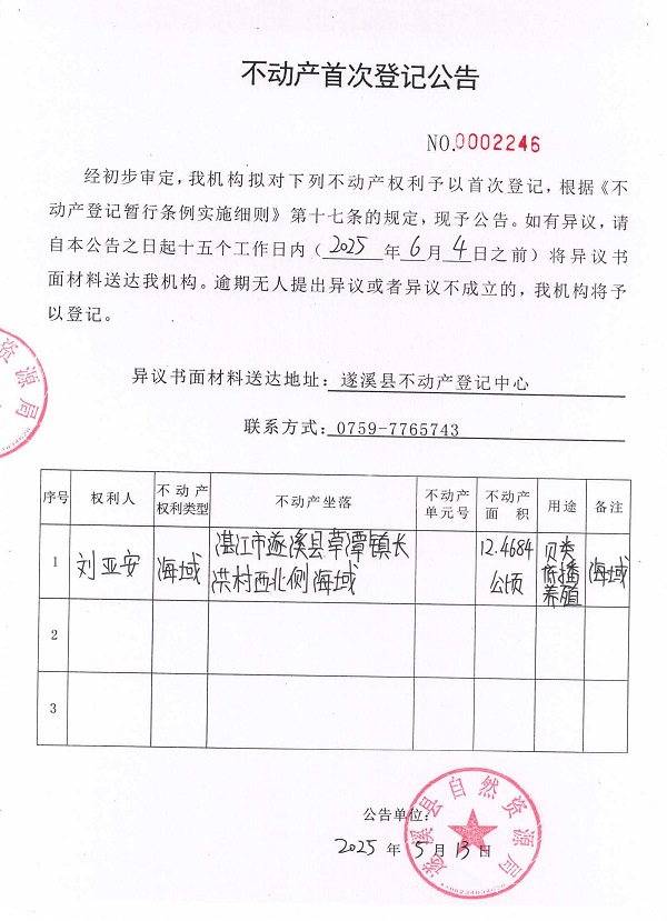 不动产首次登记公告（刘亚安）1.jpg
