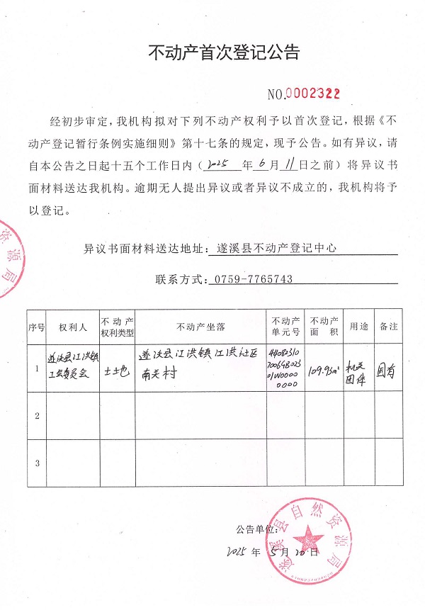 不动产首次登记公告（遂溪县江洪镇工会委员会）.jpg
