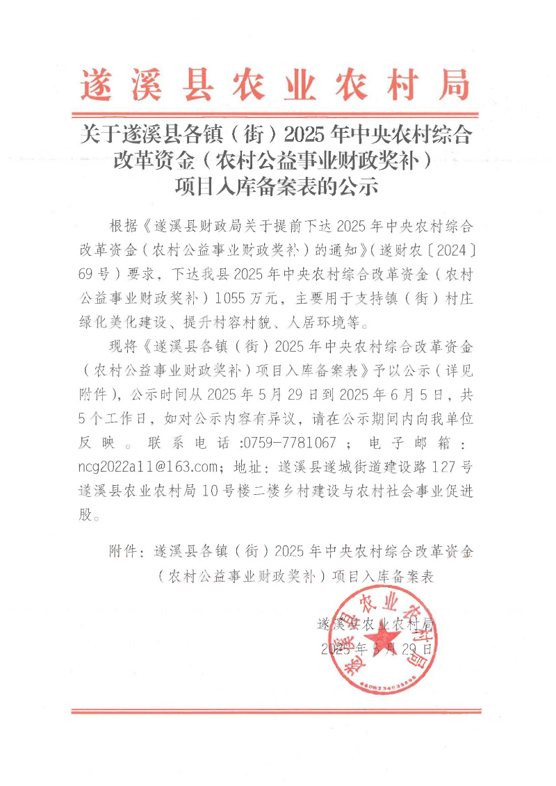 关于遂溪县各镇（街）2025年中央农村综合改革资金（农村公益事业财政奖补）项目入库备案表的公示_00.png