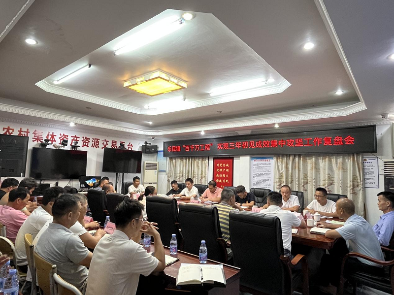 乐民镇召开“百千万工程”实现三年初见成效集中攻坚工作复盘会