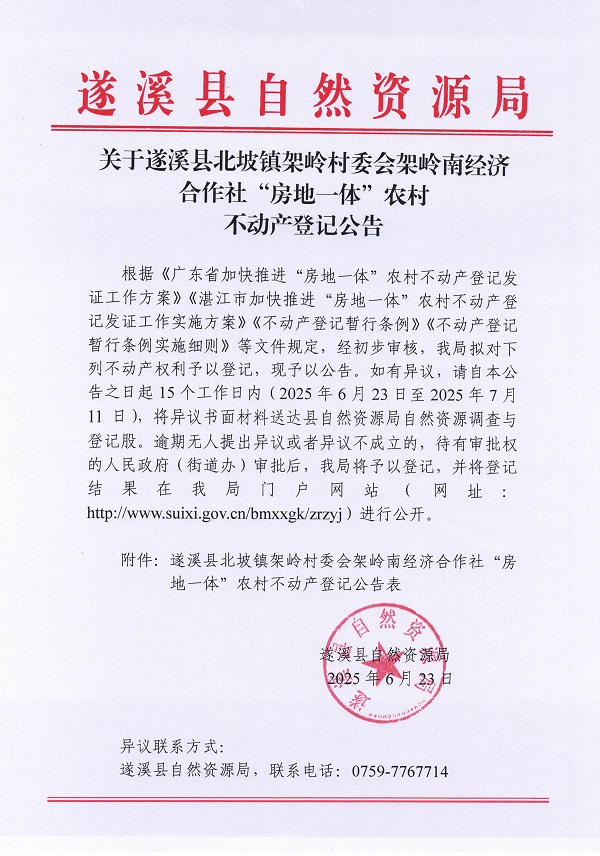 北坡镇架岭村委会架岭南经济合作社不动产登记公告_页面_1.jpg