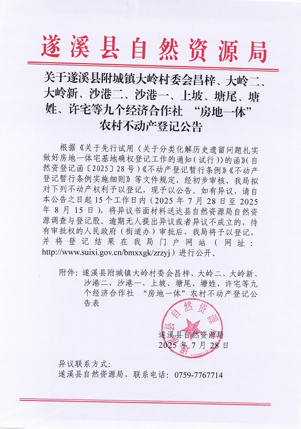 附城镇大岭村委会昌梓、大岭二、大岭新、沙港二、沙港一、上坡、塘尾、塘姓、许宅经济合作社不动产登记公告（历史遗留问题）_页面_1.jpg