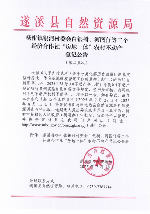 杨柑镇银河村委会白银树、河图仔等二个经济合作社“房地一体”农村不动产登记公告（第二批次）（历史遗留问题）_页面_1.jpg