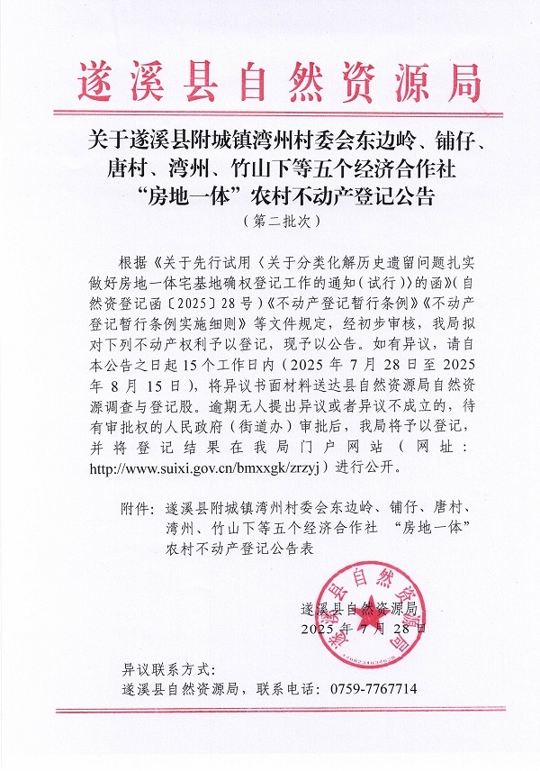 附城镇湾州村委会东边岭、铺仔等五个经济合作社不动产登记公告（第二批次）（历史遗留问题）_页面_1.jpg