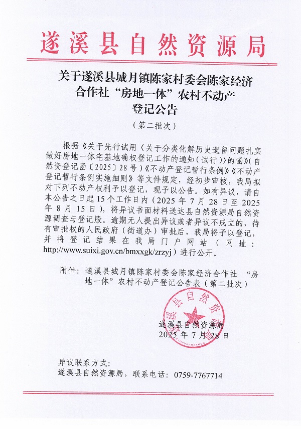 城月镇陈家村委会陈家经济合作社不动产登记公告（第二批次）（历史遗留问题）_页面_1.jpg