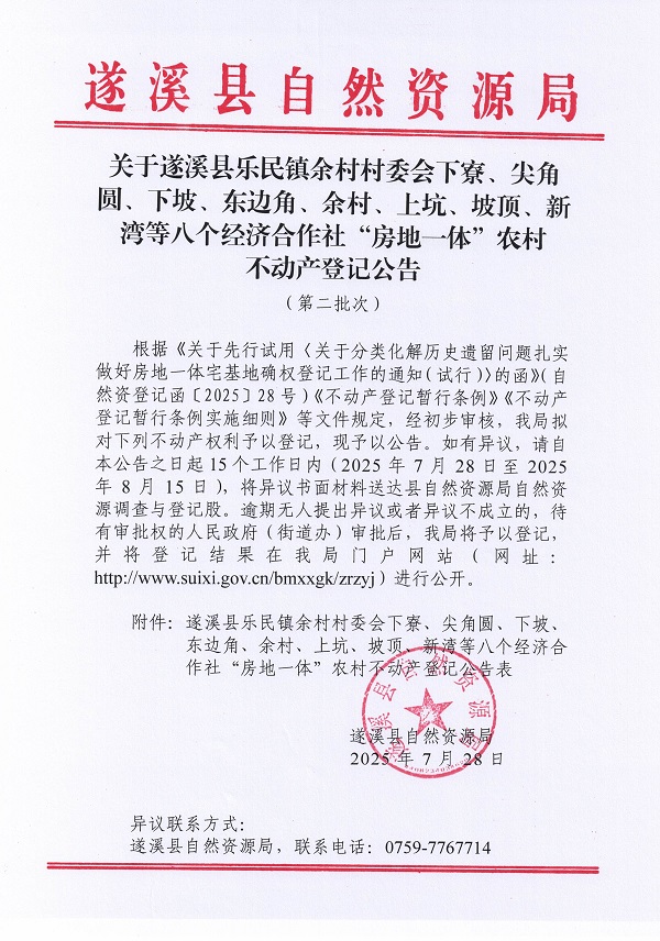 乐民镇余村村委会下寮等八个经济合作社不动产登记公告（第二批次）（历史遗留问题）_页面_1.jpg