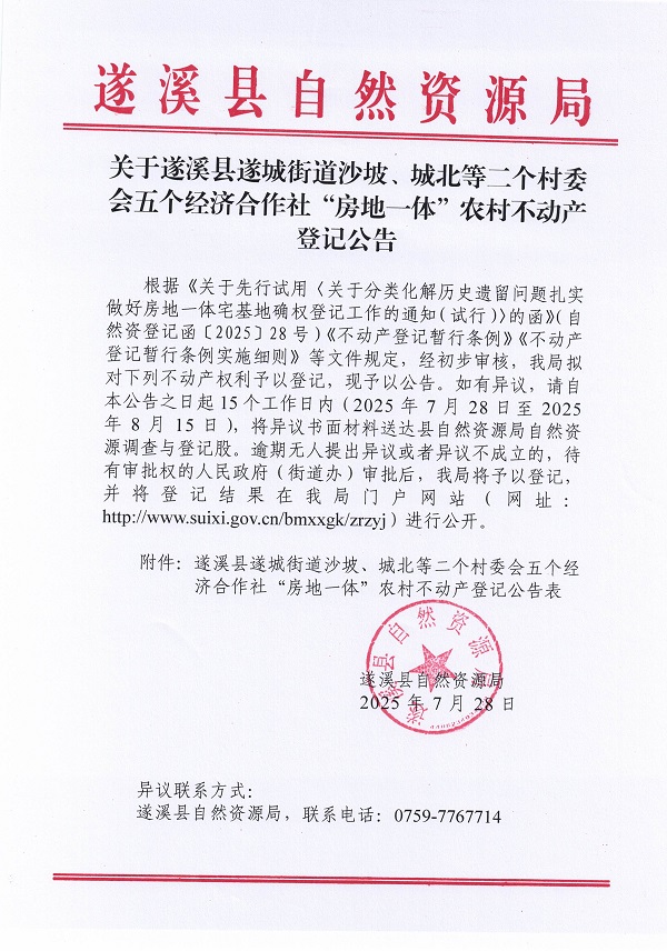 遂城街道沙坡城北等二个村委会五个经济合作社不动产登记公告（历史遗留问题）_页面_1.jpg