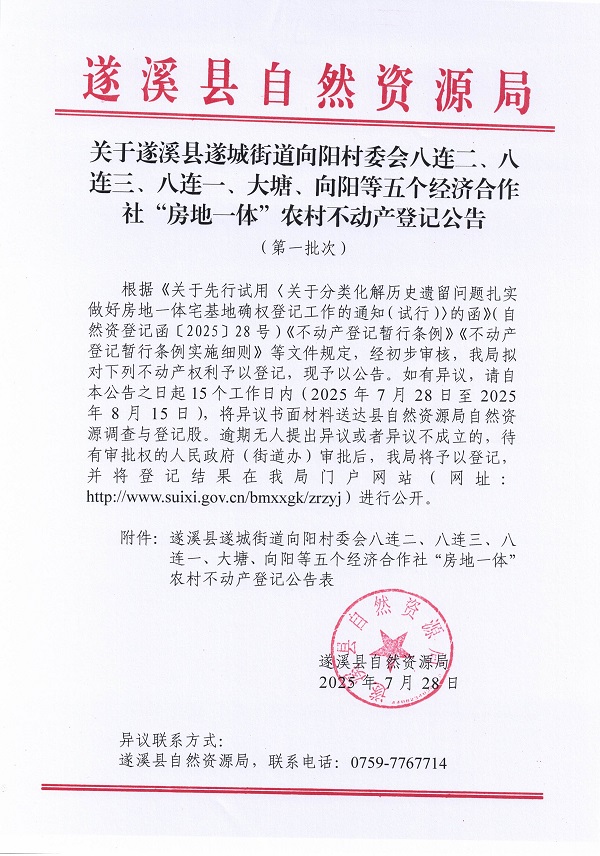 遂城街道向阳村委会八连二等五个经济合作社不动产登记公告（第一批次）（历史遗留问题）_页面_1.jpg
