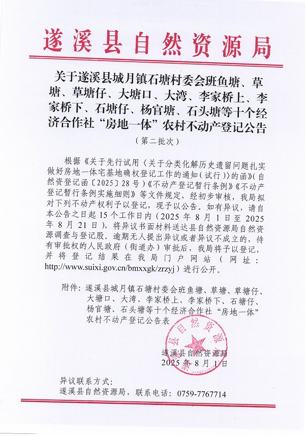 城月镇石塘村委会班鱼塘等十个经济合作社不动产登记公告（第二批次）（历史遗留问题）_页面_1.jpg