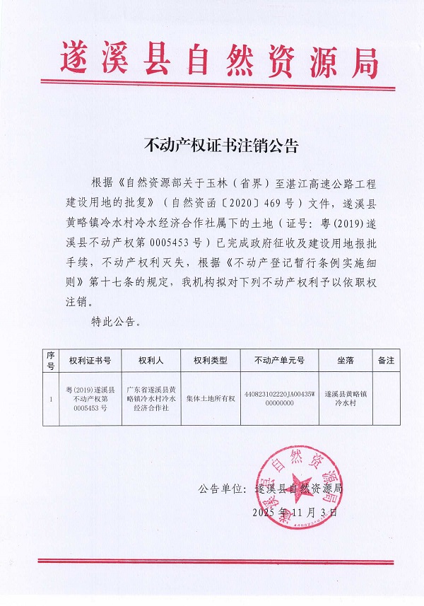 不动产权证书注销公告（遂溪县黄略镇冷水村冷水经济合作社）.jpg