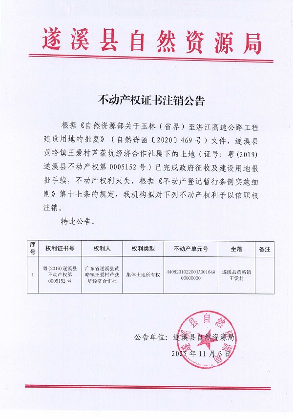 不动产权证书注销公告（遂溪县黄略镇王爱村芦荻坑经济合作社）.jpg