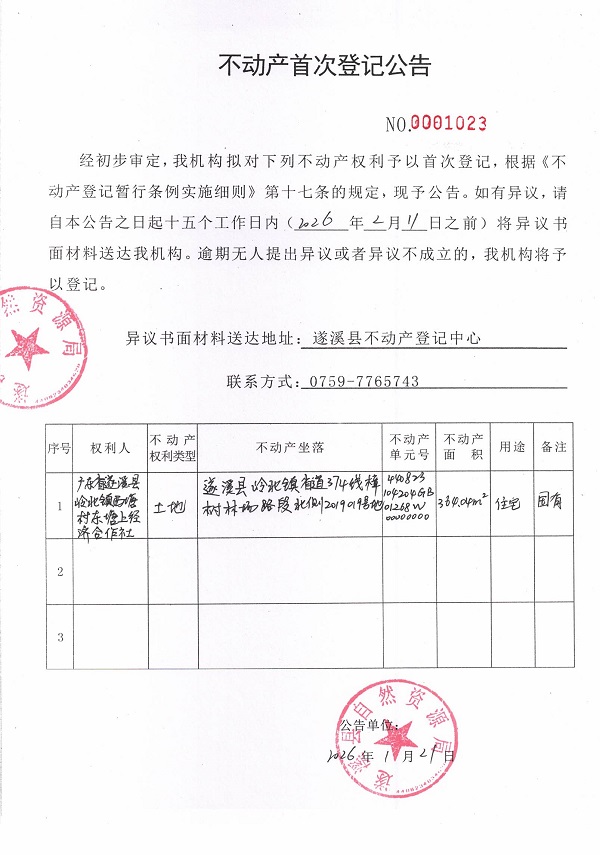 不动产首次登记公告（广东省遂溪县岭北镇西塘村东塘上经济合作社） (4).jpg