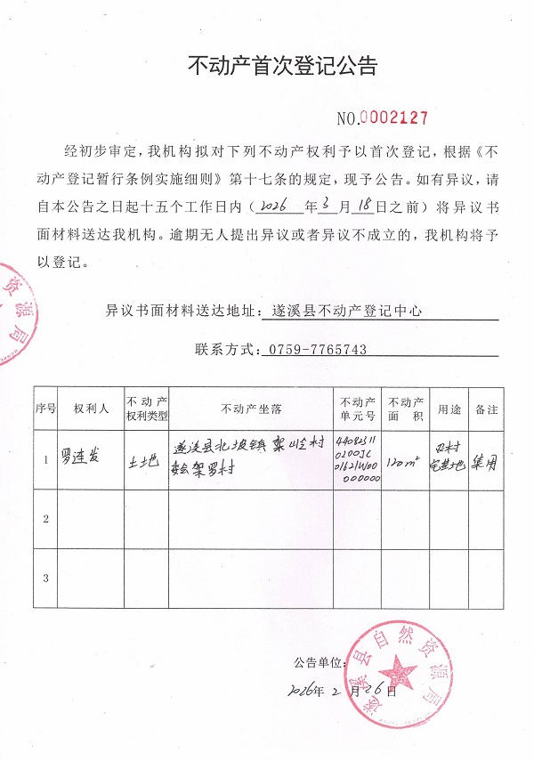 不动产首次登记公告（罗连发）.jpg