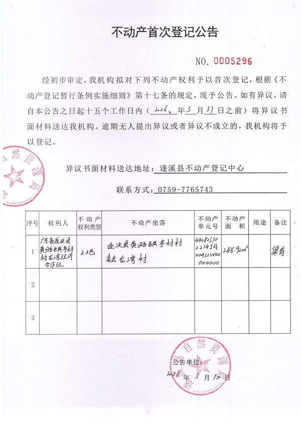不动产登记首次公告（广东省遂溪县黄略镇茅村村龙湾经济合作社） (3).jpg