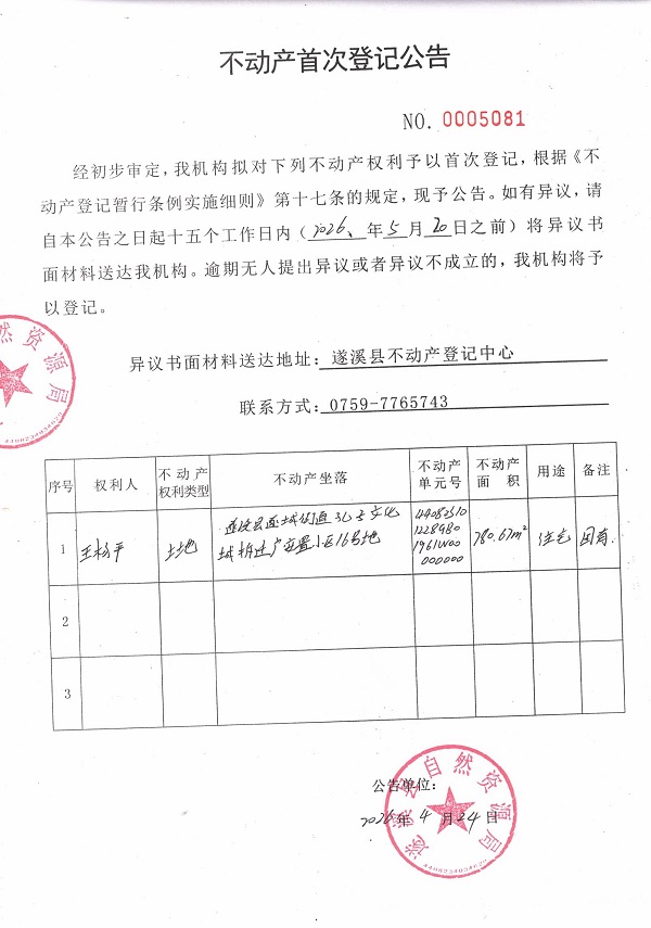 不动产首次登记公告（王杨平）.jpg