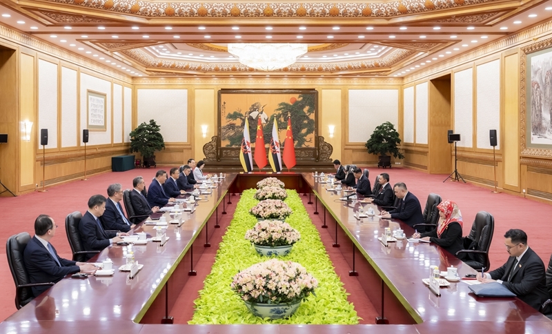 习近平会见文莱王储比拉