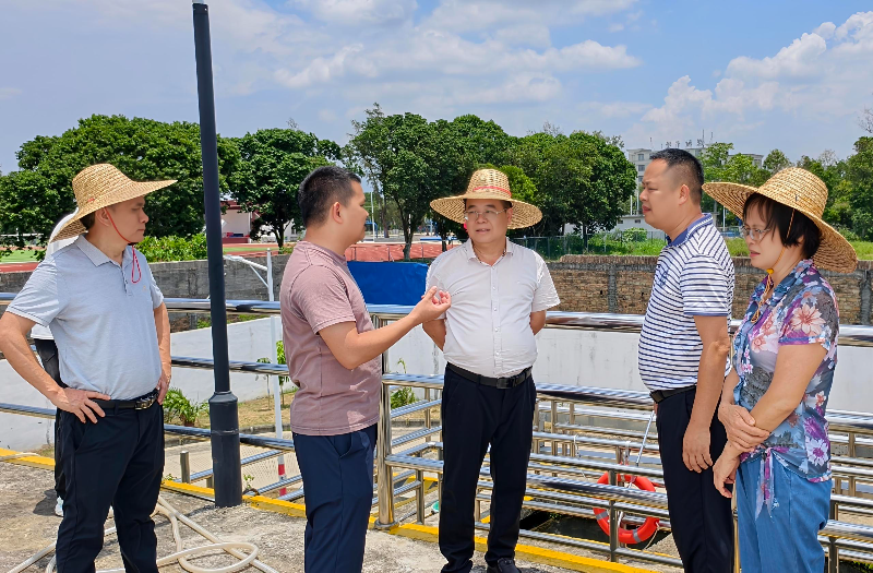 遂溪县政协主席潘汝权率队到杨柑镇督导中央环保督察迎检工作