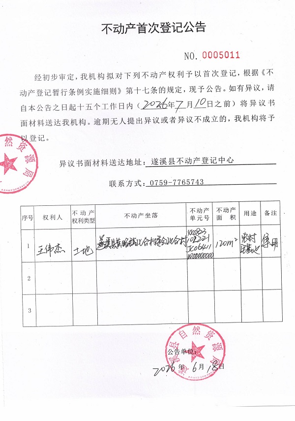 不动产首次登记公告（王伟杰）.jpg